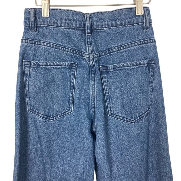 PacSun Eco Bandana Patch High Waisted Baggy Jeans 23 Womens Wide Leg Button Fly - Picture 5 of 9